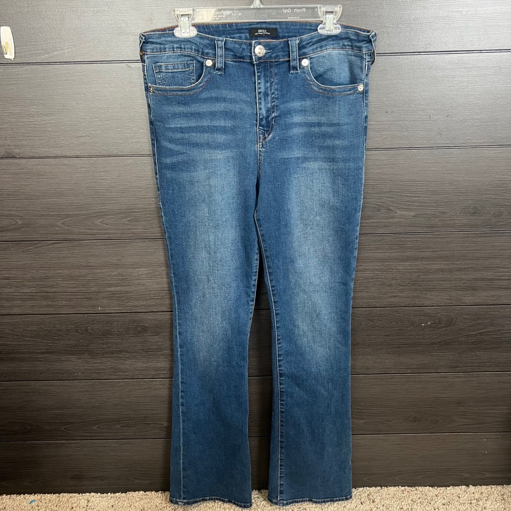 True Religion Women's Becca Mid Rise Bootcut Stretch Jeans Size 33